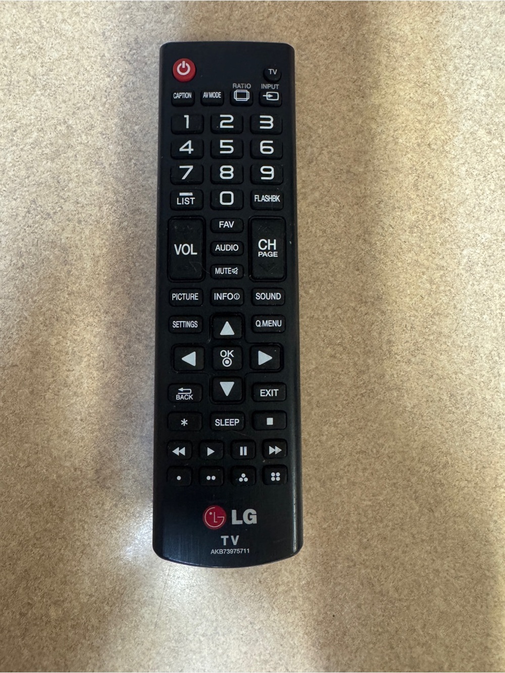 LG TV Remote Control Model AKB73975711